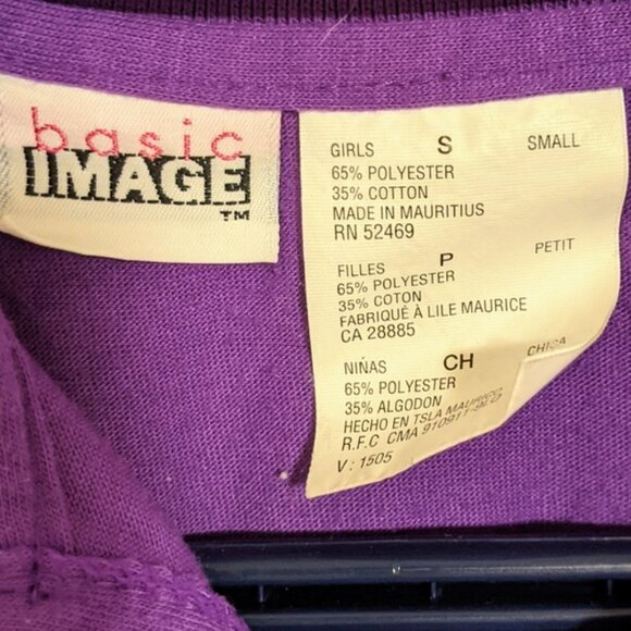 Purple Polo Shirt - Girls Size Small - Picture 2 of 3